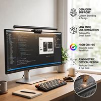 Lampe de bureau à commande tactile pour écran d'ordinateur, alimentée par USB, avec protection oculaire, luminosité et température de couleur réglables, barre lumineuse LED pour moniteur