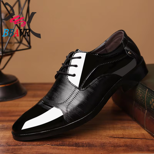 Zapatos Oxford de Cuero Genuino para Hombre BBAVR, con Punta en Pico, Cordones, Suela de Goma Acolchada, para Todas las Temporadas, Uso en la Oficina - Product Image 4