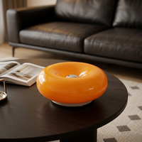 Lampe de table en verre moderne sans fil 30*30CM USB/Rechargeable pour café, éclairage d'ambiance, décoration de maison, lampe de table Donut