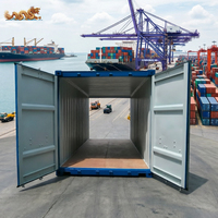 Conteneur maritime de 20 pieds à structure en acier robuste avec double porte arrière de 20 pieds et accès tunnel de 20 pieds pour un chargement et un déchargement faciles