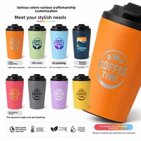 Mug à café 1/2M Half Million 12oz 350ml en acier inoxydable 304, isolation sous vide, isolation thermique 12-24h, avec couvercle, style américain