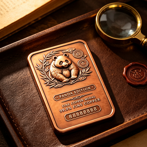 Lingote de Cobre de Alta Calidad, Edición Limitada, 1 Kg, 99.9% Cobre Puro, Edición Panda, para Colección y Regalo - Product Image 6