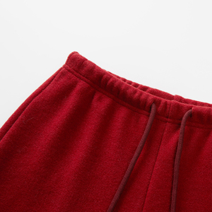 <span class=keywords><strong>Pantaloni</strong></span> Sportivi da Donna <span class=keywords><strong>con</strong></span> <span class=keywords><strong>Elastico</strong></span> <span class=keywords><strong>in</strong></span> <span class=keywords><strong>Vita</strong></span>, Coulisse, Vestibilità Regolare, Rossi Tinta Unita, Casual, <span class=keywords><strong>in</strong></span> Misto Lana, Caldi - Product Image 2