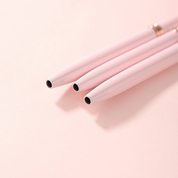 Juego de 5 Pinceles para Decoración de Uñas con Mango Metálico Extrafino, Pincel para Detalles Florales y Delineado