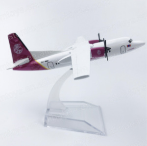 Modelo de Avión de Metal Fundido a Presión HUNNU AIR <span class=keywords><strong>FOKKER</strong></span> <span class=keywords><strong>50</strong></span>, Escala 1/400, 16 cm, Moderno, Unisex, para Regalo de Aerolínea - Product Image 1