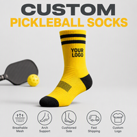 Chaussettes de pickleball OEM avec logo brodé personnalisé, chaussettes de sport haut de gamme, chaussettes de terrain athlétique pour l'extérieur