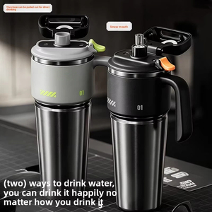 Vaso Térmico de Gran Capacidad de 1000ml, de Acero Inoxidable 304, con Asa y Pajita, para Coche, Oficina o Portavasos - Product Image 3