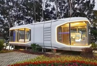 Capsule spatiale conteneurisée mobile de 20 pieds, maison de vacances, appartement, point touristique, installation facile, design moderne