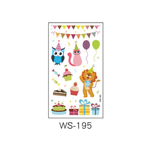 Venta al por mayor de pegatinas de tatuaje de fiesta de <span class=keywords><strong>cumpleaños</strong></span> <span class=keywords><strong>para</strong></span> niños juguetes temporales de dibujos animados impermeables <span class=keywords><strong>para</strong></span> niños decoración de fiesta de <span class=keywords><strong>cumpleaños</strong></span> - Product Image 5