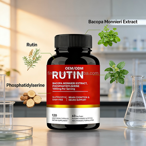 OEM/ODM ルチンカプセル＆バコパ・モニエリ抽出物カプセル（ホスファチジルセリン配合） 大人向け脳と記憶力サポートサプリメント - Product Image 3