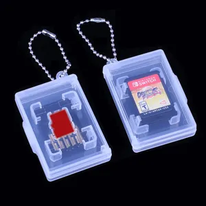 Mini cartucho de juegos de bolsillo portátil, almacenamiento de tarjeta Micro SD TF, caja de exhibición para Nintendo Switch Series con llavero