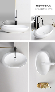 Lavabo <span class=keywords><strong>de</strong></span> table en marbre moderne Lavabo à la <span class=keywords><strong>main</strong></span> Lavabo moderne en céramique porcelaine Lavabo pour installation <span class=keywords><strong>de</strong></span> comptoir <span class=keywords><strong>de</strong></span> salle <span class=keywords><strong>de</strong></span> bain - Product Image 5