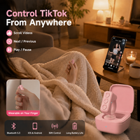 Télécommande sans fil étanche en forme d'anneau à 3 boutons pour TikTok, défilement automatique, retourneur de page, contrôleur de caméra selfie (portée 10m)
