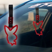Poignée de toit JDM Bunny Tsurikawa, sangle de remorquage décorative en cristal, sangle de drift universelle pour pare-chocs de voiture, accessoires auto en forme de lapin
