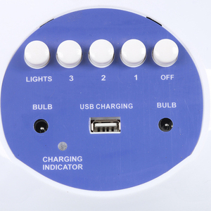 Ventilatore da tavolo in plastica da 12 pollici con lampadina LED, alimentato a energia solare, batteria ricaricabile da 15W - Product Image 3