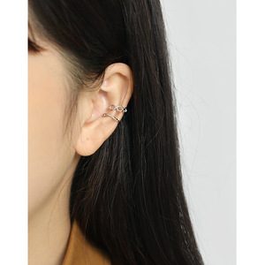 WMCE045 S925 de oreja de plata de hebilla 2020 hueco nuevo cadena delgada péché piercing clip de oreja mujer <span class=keywords><strong>salvaje</strong></span> pendientes - Product Image 4