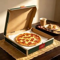 Boîtes d'emballage pour pizza en carton ondulé écologiques SP3124, impression de logo personnalisée pour les pizzerias, livraison de nourriture