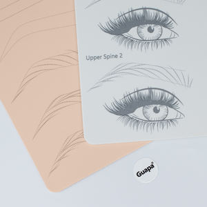 Cejas de silicona realistas personalizadas preimpresas patrón de trazos de pelo látex ayuda para cejas práctica piel blanca para Pmu Ombre tatuaje de cejas - Product Image 6
