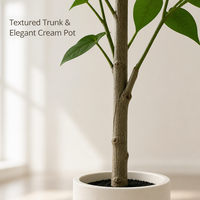 Arbre de jasmin artificiel suspendu de 1,5 m avec fleurs roses luxuriantes et feuillage vert en soie, avec pot noir, pour mariage et café