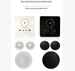 Table basse et table de chevet multifonctionnelles avec chargeur sans fil intégré, haut-parleur Bluetooth, panneau tactile intelligent, adaptées aux canapés - Product Image 1