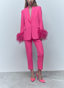 Lancai mode rapide décontracté Satin décontracté soie tenues deux pièces ensemble femmes vêtements luxe Blouse <span class=keywords><strong>haut</strong></span> 2 pièces ensemble femmes automne 2022 - Product Image 4