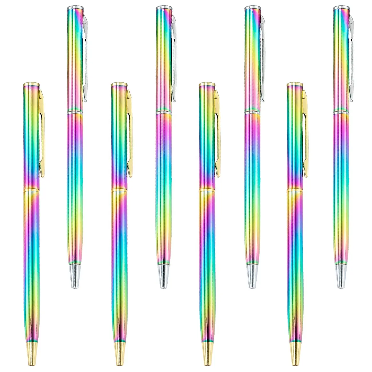 Meilleur Offre Spéciale Rétractable Lisse Stylos À Bille Belle Arc-En-Ciel Dégradé Couleur Stylo À Bille En Métal