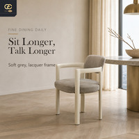 Chaises de salle à manger en tissu italiennes élégantes, luxueuses et simples pour la maison, ensembles de chaises de salle à manger créatives pour villa