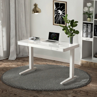 Mesa elevadora eléctrica de vidrio templado, ergonómica, duradera, de acero, automática, minimalista, escritorio de oficina, escritorio de estudio inteligente