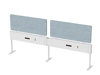 Panneaux acoustiques muraux OMNI Modern Flexibles Power Beam pour postes de travail, bureaux, télétravail, salons et bureaux réglables en hauteur