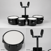 Percussion Factory – Ensemble de 4 toms Tenor personnalisés avec logo, en écorce de bouleau, pour fanfare, marque privée, vente en gros