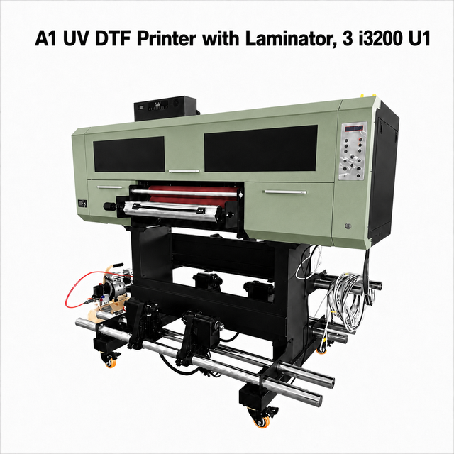 3 I3200-U1 Heads 60cm UV DTF Printer 2 in 1 Sticker Label Maker for Customized Souvenir Gift Box Laptop Keyboard Tinplate Name