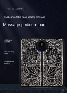 Устройство для домашнего ухода за ногами с импульсной электрической функцией массажа и автоматическим вращением подушечки для ног для расслабляющей рефлексотерапии ног - Product Image 3