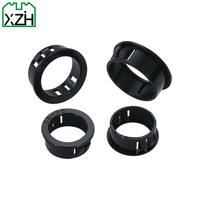 SB-25 Pasacables de nailon negro con cierre a presión, protectores de montaje redondos para cables y mangueras