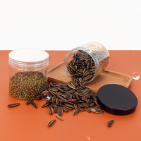 Vente en gros d'usine - Pot de stockage alimentaire en PET transparent de 16 oz (500 ml) avec couvercle à vis hermétique - Contenant pour bonbons, biscuits, noix, grains de café - Emballage