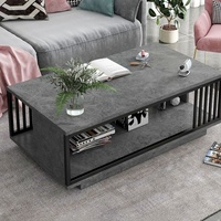 Salon ménage marbre table basse lumière luxe simple table à thé