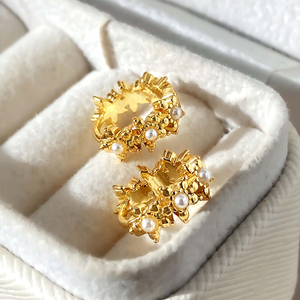 Boucles d'oreilles tendance plaquées or 18 carats, multi-styles, pavées de zircons, avec perles, pour femme, cadeau - Product Image 5