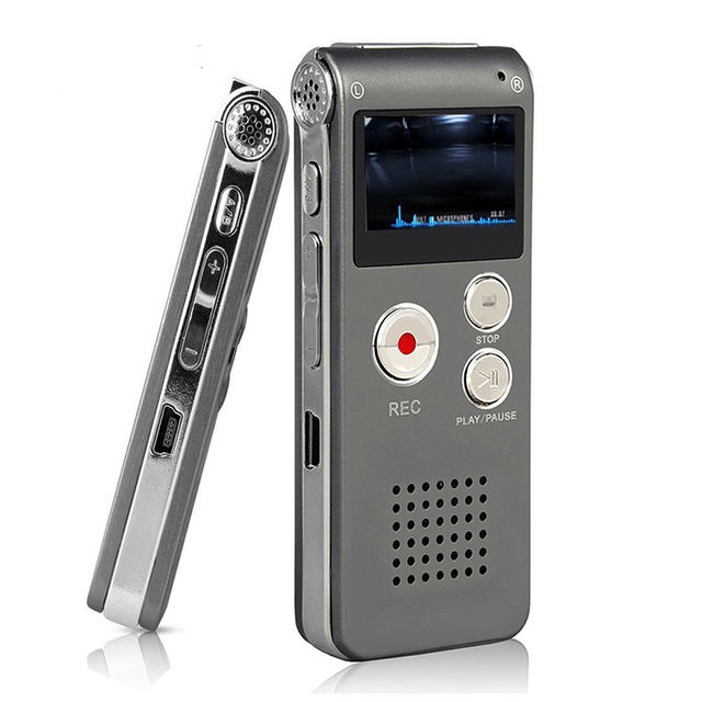 SK012 Digital Voice Recorder with Screen Portable Player Professional Mini Flash Drive 8G Memory WAV Support Aluminum Alloy