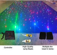 Rideau LED RGB 3x6m à contrôle DMX512, LED SMD 5050, tissu ignifuge, indice IP33, 8 canaux, CRI 95 élevé pour toile de fond de mariage