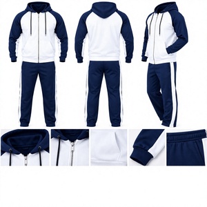 Conjunto Deportivo 2 en 1 para Hombre, con Chaqueta con Capucha y Cremallera y Pantalones Deportivos, de Secado Rápido, con Bloques de Color - Product Image 4
