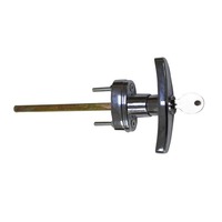Panneau pliant en acier de serrure de porte de garage de remorque sans clé de couleur blanche solide d'auvent avec le matériel d'alliage de Zinc de loquet de torsion de poignée en T