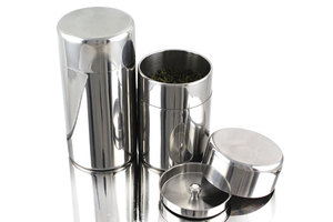 Contenitore per tè rotondo personalizzato in metallo acciaio inossidabile contenitore per tè con coperchio interno doppio coperchio - Product Image 5