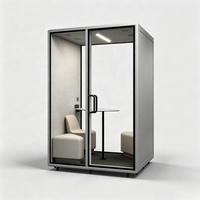 Cabine de bureau insonorisée écologique pour 3 personnes, espace de travail amovible, cabine de bureau temporaire pour l'école