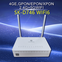 Harga Pabrik ONU Bekas SK-D746 Wifi6 XPON 2.4G+5G Wi-Fi untuk Jaringan IP Gpon