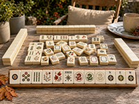 Tuiles de Mahjong américaines personnalisées « Boussole d'automne » pour soirées de jeu en famille, divertissement en club et vente au détail de cadeaux