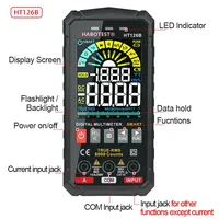 HABOTEST HT126B 6000 Comptes Affichage Numérique VA Fréquence 60mF Capacité Testeur Électrique DMM Multimètre Intelligent Utilisation Industrielle