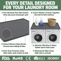 Tapis de protection en caoutchouc silicone pour lave-linge et sèche-linge, imperméable, lavable, antidérapant, anti-poussière
