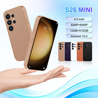 Smartphone S26 Mini con Batería de Ultra Larga Duración, 5G Desbloqueado, 4000mAh, Pantalla LED de 4 Pulgadas y 90Hz, Deca Core MTK 62XX, 12GB RAM, 1TB Almacenamiento, 108MP AI