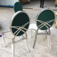 Foshan usine en gros argent bordé en acier inoxydable banquet tables et chaises pour événements de mariage