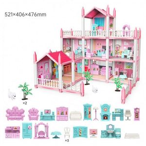 ชุดอุปกรณ์ตกแต่งบ้านตุ๊กตาขนาดเล็ก DIY ทำจากพลาสติก ABS สีสันสดใส ได้รับการรับรองมาตรฐาน EN71 พร้อมขวดจิ๋ว ตู้ และประตูบานใหญ่ - Product Image 4