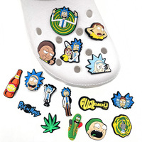 Breloques de chaussures à thème de dessins animés américains, accessoires de décoration pour chaussures, breloques scientifiques pour pantoufles, vente en gros, nouveauté très demandée